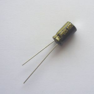100uf 25v radial capacitor